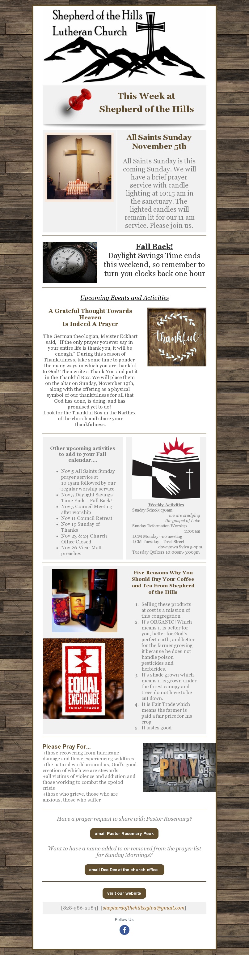 October 30 TWASHLC